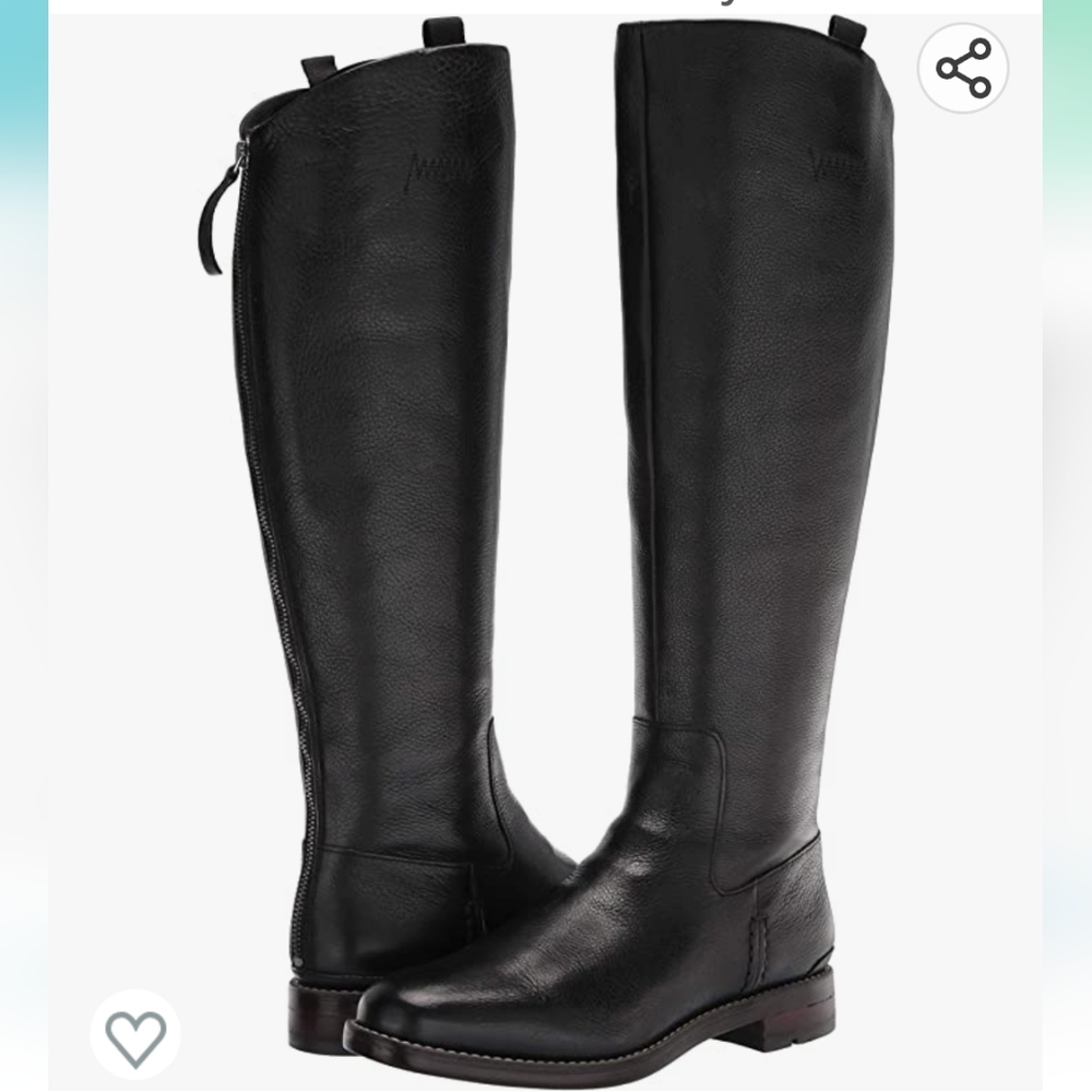 Franco Sarto Women's Meyer Tall Black Genuine Leather Boot 8.5